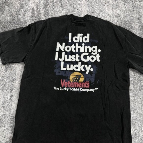 Vetements I Got LuckyT-Shirt Men’s Large - Picture 3 of 4